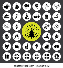 Set of icons vector illustration eps10 : Christmas icons.