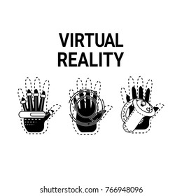 Set Of Icons Virtual Reality Concept Vr Glasses Or Goggles On White Background Modern Gaming Technology Vector Illustration