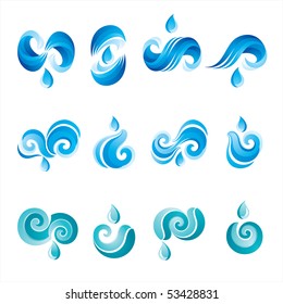 Set of Icons of Water - the second