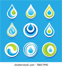 Set of icons - the water. Vector templates.