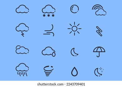 set of icons weather design 