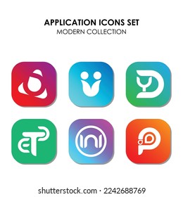 set of icons for web and applications