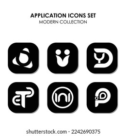 set of icons for web and applications