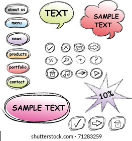 Set icons for web design