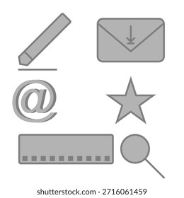 Conjunto de iconos para el Web para el correo electrónico
