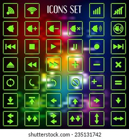 Set of icons for web. Flat design style. Made in vector illustration