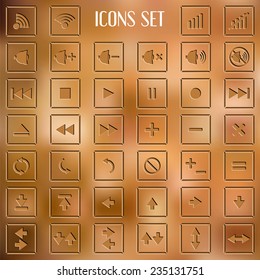 Set of icons for web. Flat design style. Made in vector illustration