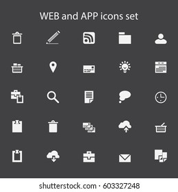 set of icons for web, internet, mobile apps, interface design