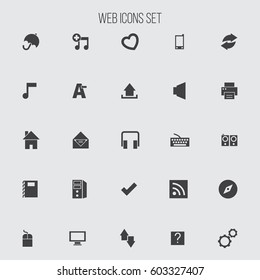 set of icons for web, internet, mobile apps, interface design