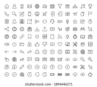 Set of icons, for web mobile app and 