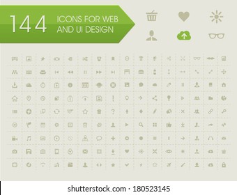 Set Of Icons For Web And User Interface Design