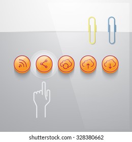 Set of icons for web and user interface design