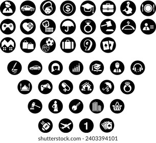 conjunto de iconos para vector web