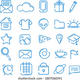 Conjunto de iconos para el sitio web y el diseño