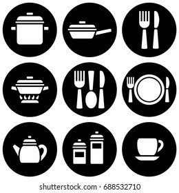 Set of icons for website, kitchen and cooking