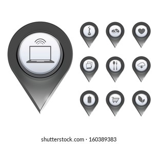 Set of icons for website. Vector design