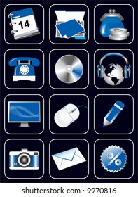 Set of icons for website. Vector illustration.