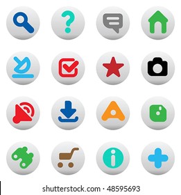 Set of icons for websites. Vector illustration.