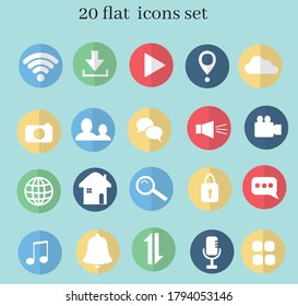 Set of icons for wed, EPS10 vector flat style.