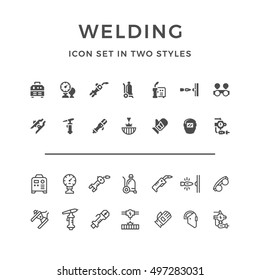 Set icons of welding