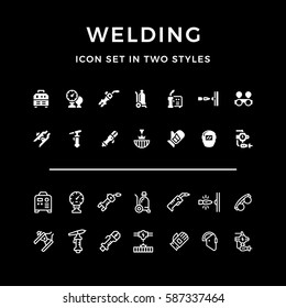 Set icons of welding