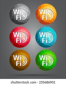 set of icons wifi