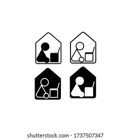 
set of icons Work at home.