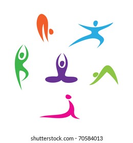 set of icons - Yoga