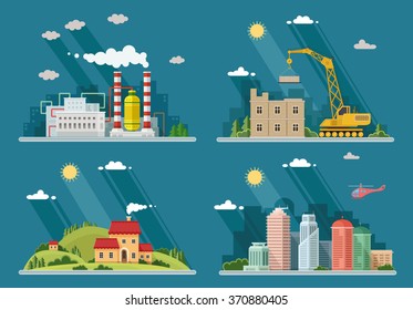 Set of icons for your design. Flat style vector illustration.