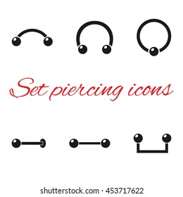 Set Of Icons For Your Piercing Site , Studio , Logo Or Flyers