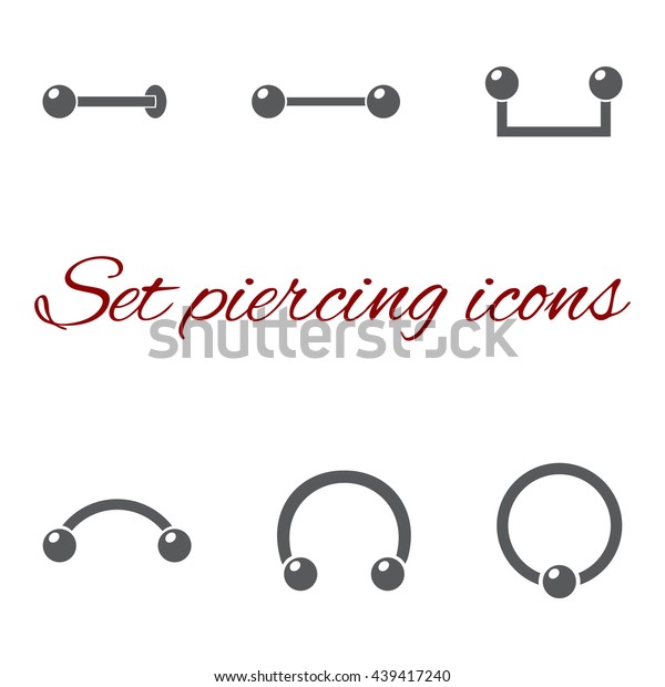 Set of icons for your piercing site , studio ,\
logo or flyers