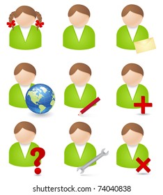 Set of icons-avatars in the form of people without the person for the Internet