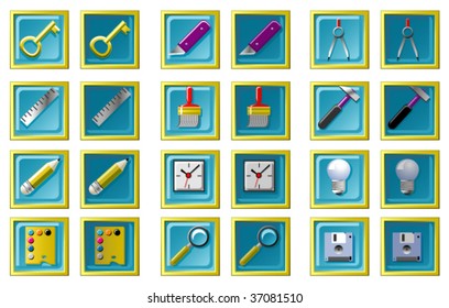 Set of icons/buttons