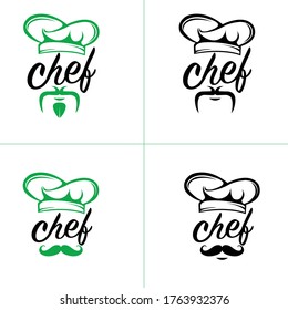 set of icons/logo chefs. chef typography. vector illustration.