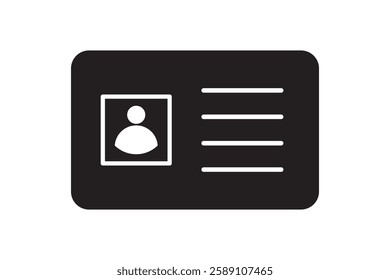 set of id card icons. personal id. citizen identity card sign. driving license. voter id card. entry card symbol. photo-id sign. outlined vector illustration.