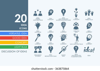 Set of idea icons