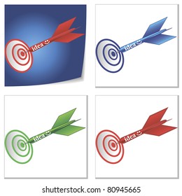 a set of idea on target illustrations