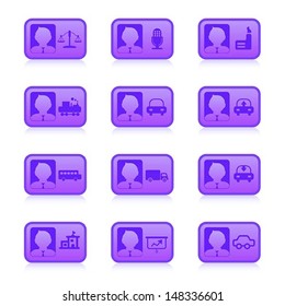 set of Identification card icon, vector