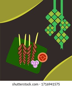 Un juego de comida muerta. Ilustración de fondo vectorial activada.