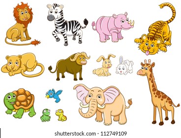 set of Illustration  animal cartoon