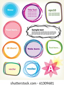 set of illustration background icons