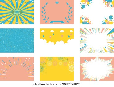 set illustration of banner background