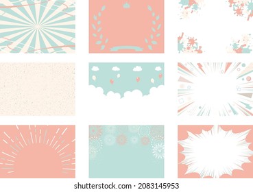 set illustration of banner background
