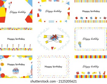 set illustration of birthday icons and background
 woman's taste illustrations