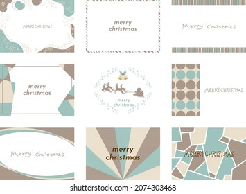 set illustration of Christmas background