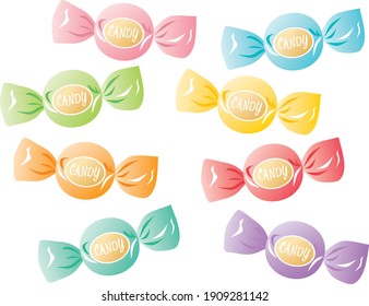 Ilustración de los dulces coloridos
