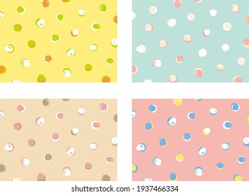 set illustration of colorful dot pattern background