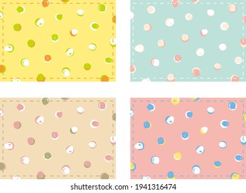 set illustration of colorful dot pattern background