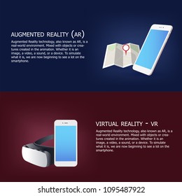 a set illustration concept for augmented reality mobile application that let's you know about product detail before buying,augmented gaming can make come to the reality world.