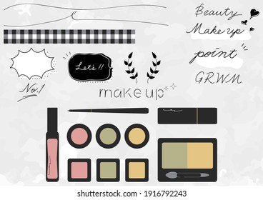 set illustration of cosmetics and Graphic material